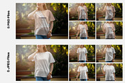5 Mockups T-Shirt on a Girl Walking, a Shirt Mockup by Grow Design Craft Studio (Thumbnail 8 of 8)