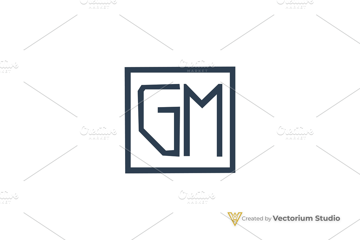 Modern GM Geometric Logo, a Branding & Logo Template by Vectorium Studio (Photo 5 of 8)