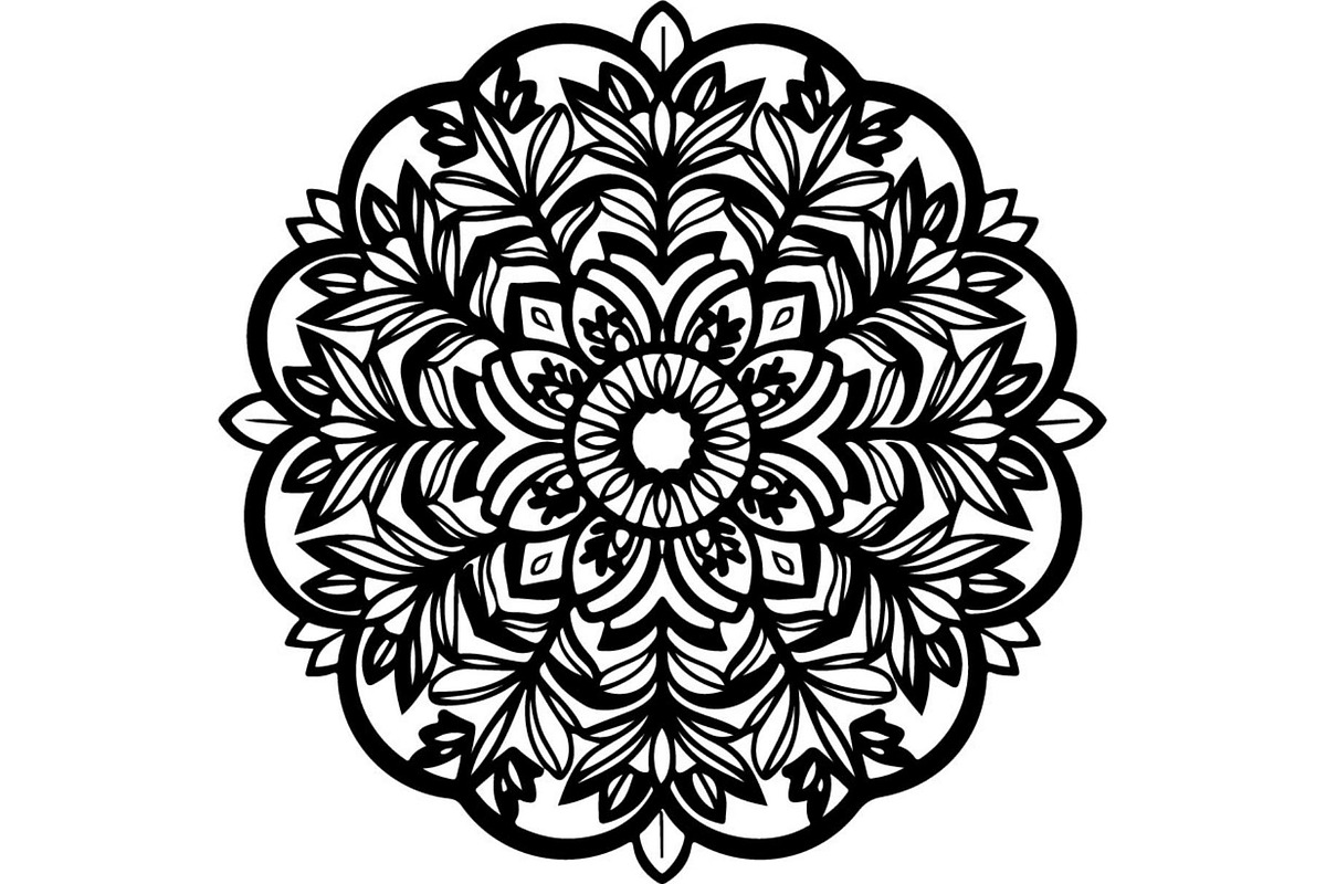 Black Floral Mandala Bundle, an Illustration by Designer_Momina (Photo 16 of 20)