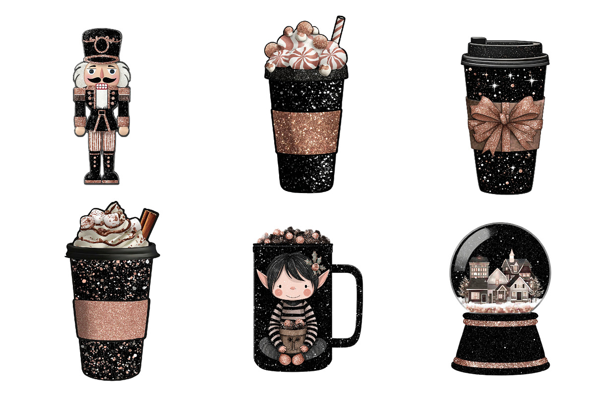 christmas stanly cup clipart, an Illustration by CreationArt (Photo 5 of 6)