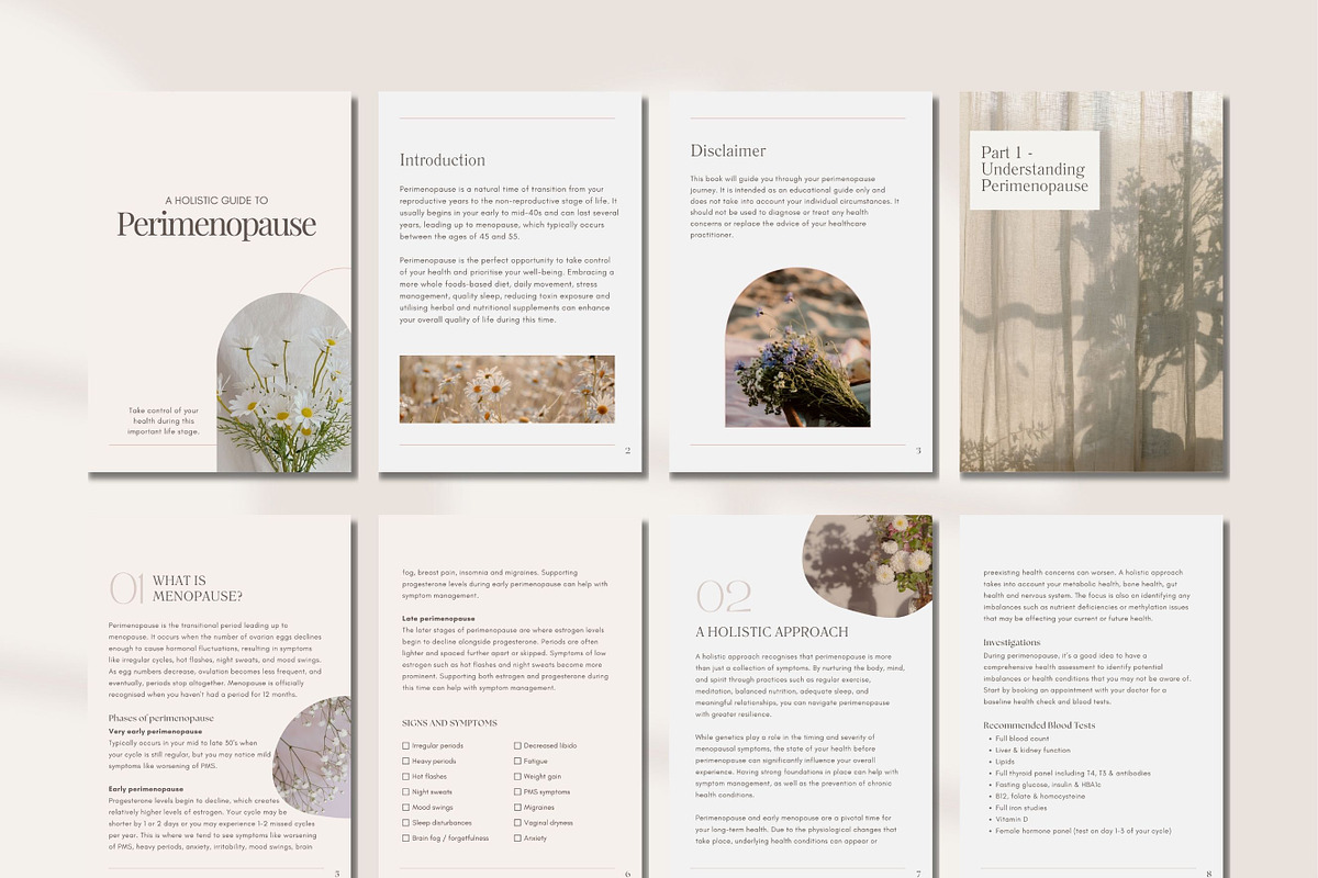 Perimenopause Ebook Canva Template, a Presentation Template by Naturopath Hub (Photo 7 of 9)