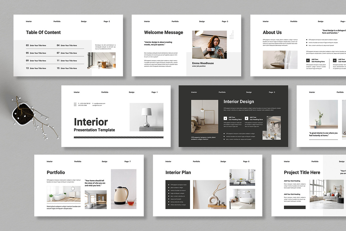 Interior Portfolio Presentation, a Presentation Template by MightyDesign (Photo 1 of 8)