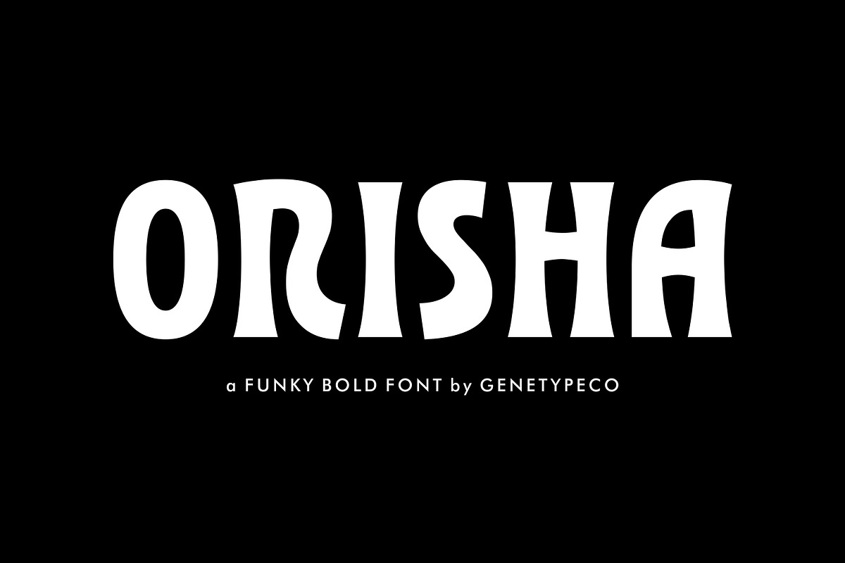 Orisha Funky Bold Font, a Sans Serif Font by Genetype (Photo 1 of 8)