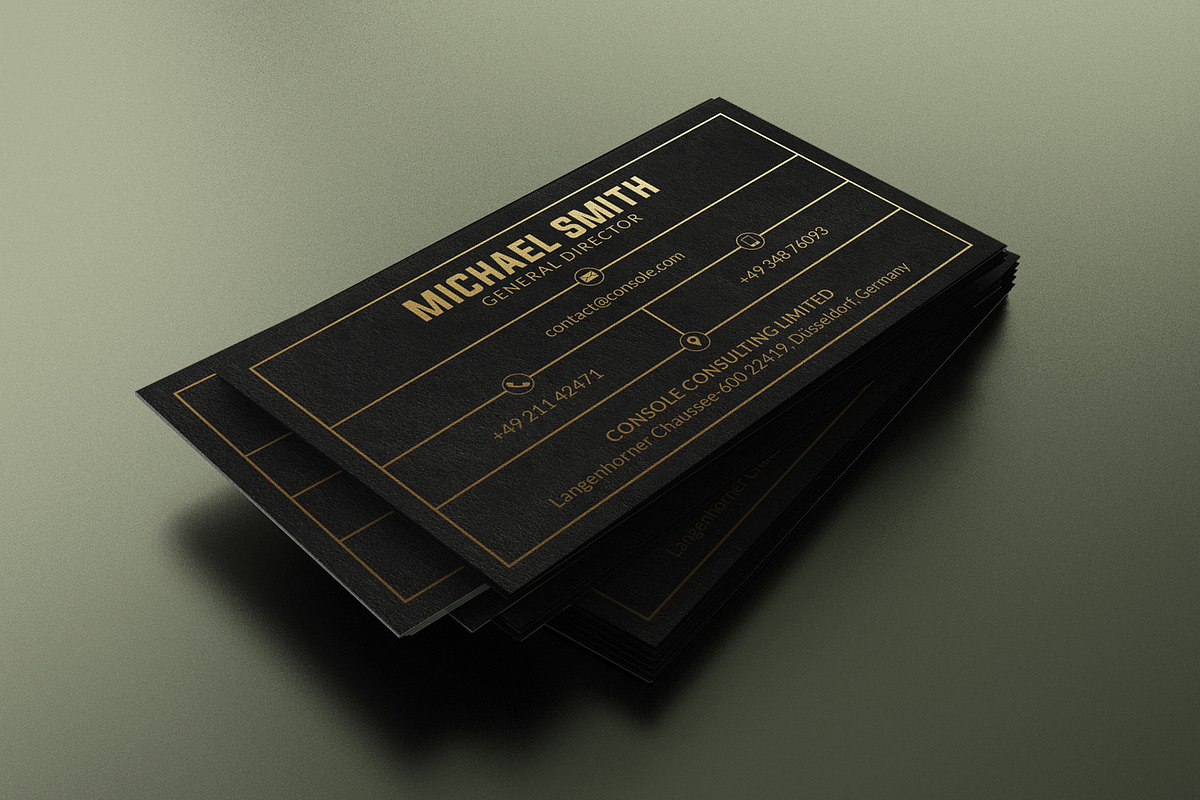 Gold And Black Business Card, a Business Card Template by Marvel (Photo 3 of 5)