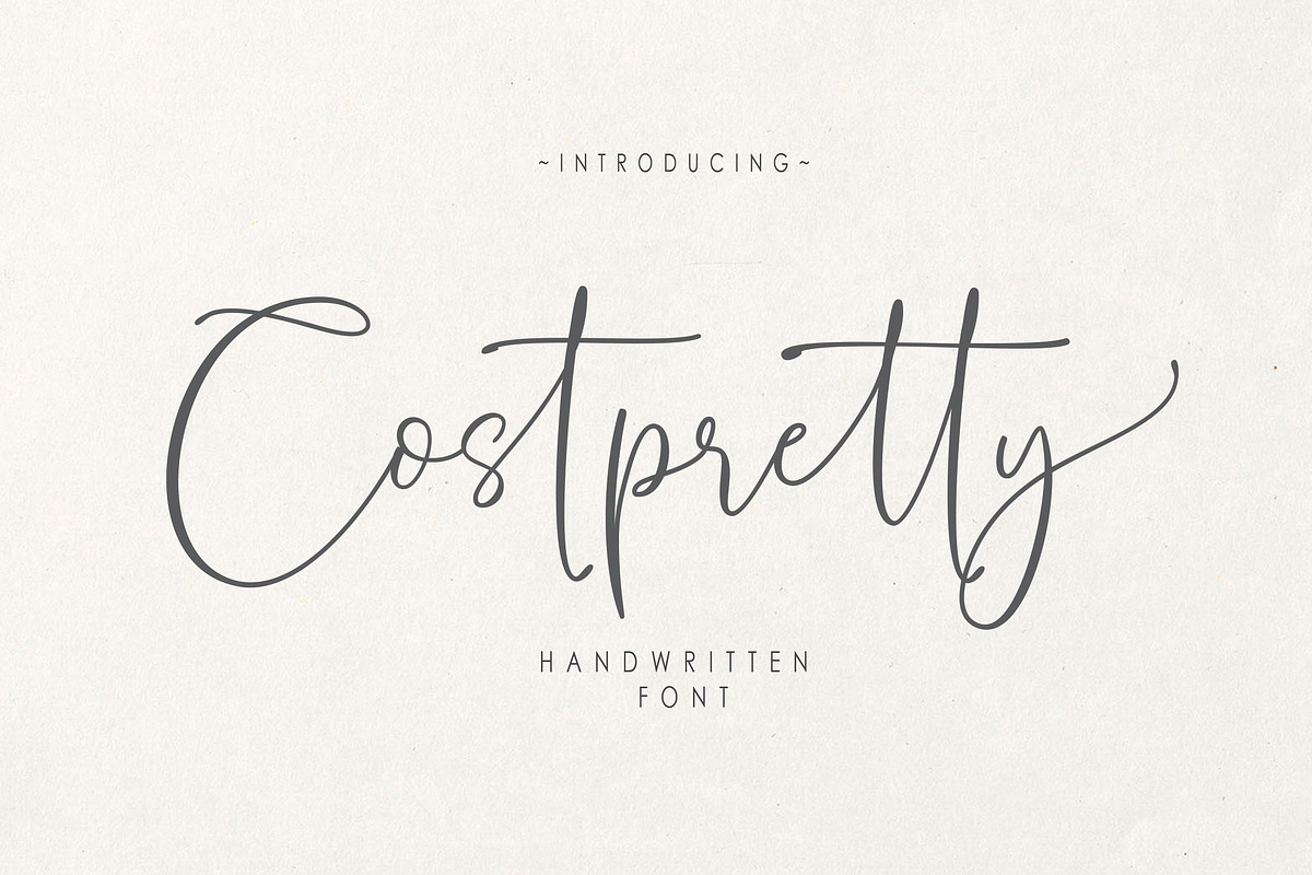 Costpretty Handwritten Font, a Script Font by moriztype (Photo 1 of 11)
