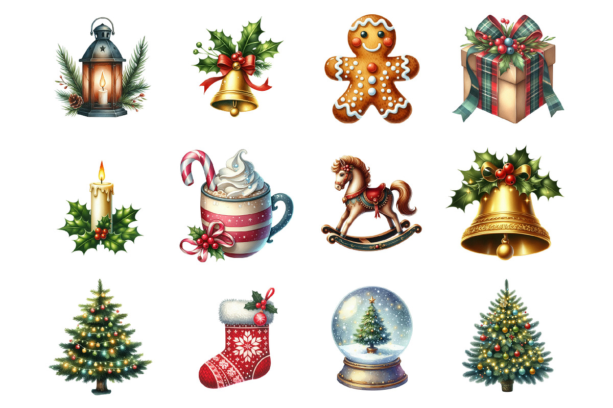 Cute Warm Christmas Clipart, an Illustration by Design Market (Photo 2 of 3)