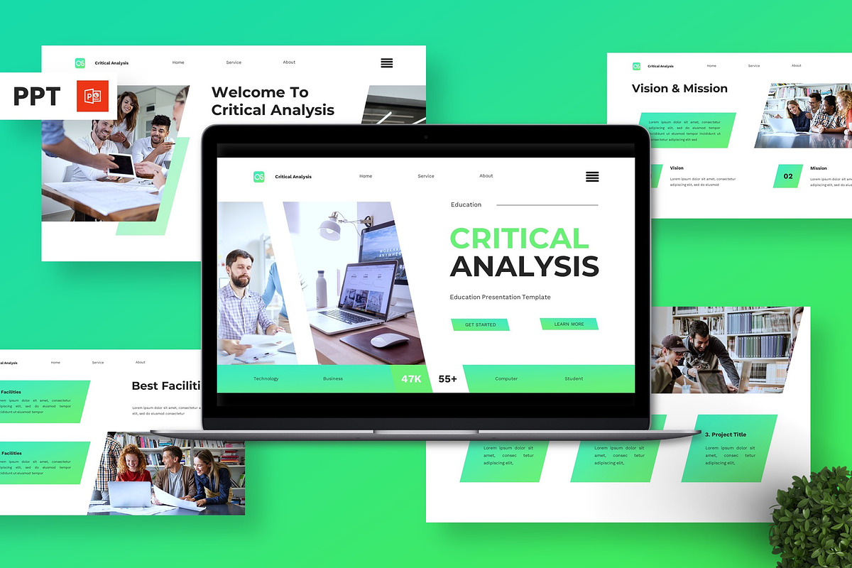 Critical Analysis - Education PPT, a Presentation Template by Deepslide Studio (Photo 1 of 6)