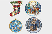 Winter Stained Glass Clipart, a Seasonal Illustration by Design Market (Thumbnail 5 of 5)