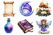 Watercolor Little Fairy Tale Clipart, an Illustration by Dream Creation (Thumbnail 2 of 6)