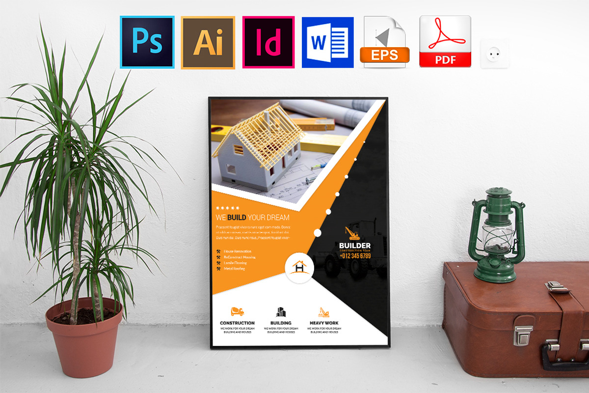 10 Construction Poster Bundle, a Flyer Template by Imagine Design Studio (Photo 5 of 12)