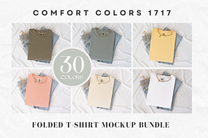 Comfort Colors Folded T-Shirt Mockup, a Shirt Mockup by Moda Mocks