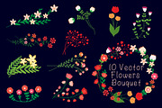 Retro Flowers Bouquet, an Illustration by lavinialorena (Thumbnail 2 of 4)