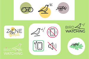 Bird Watching Eco Tour Icons