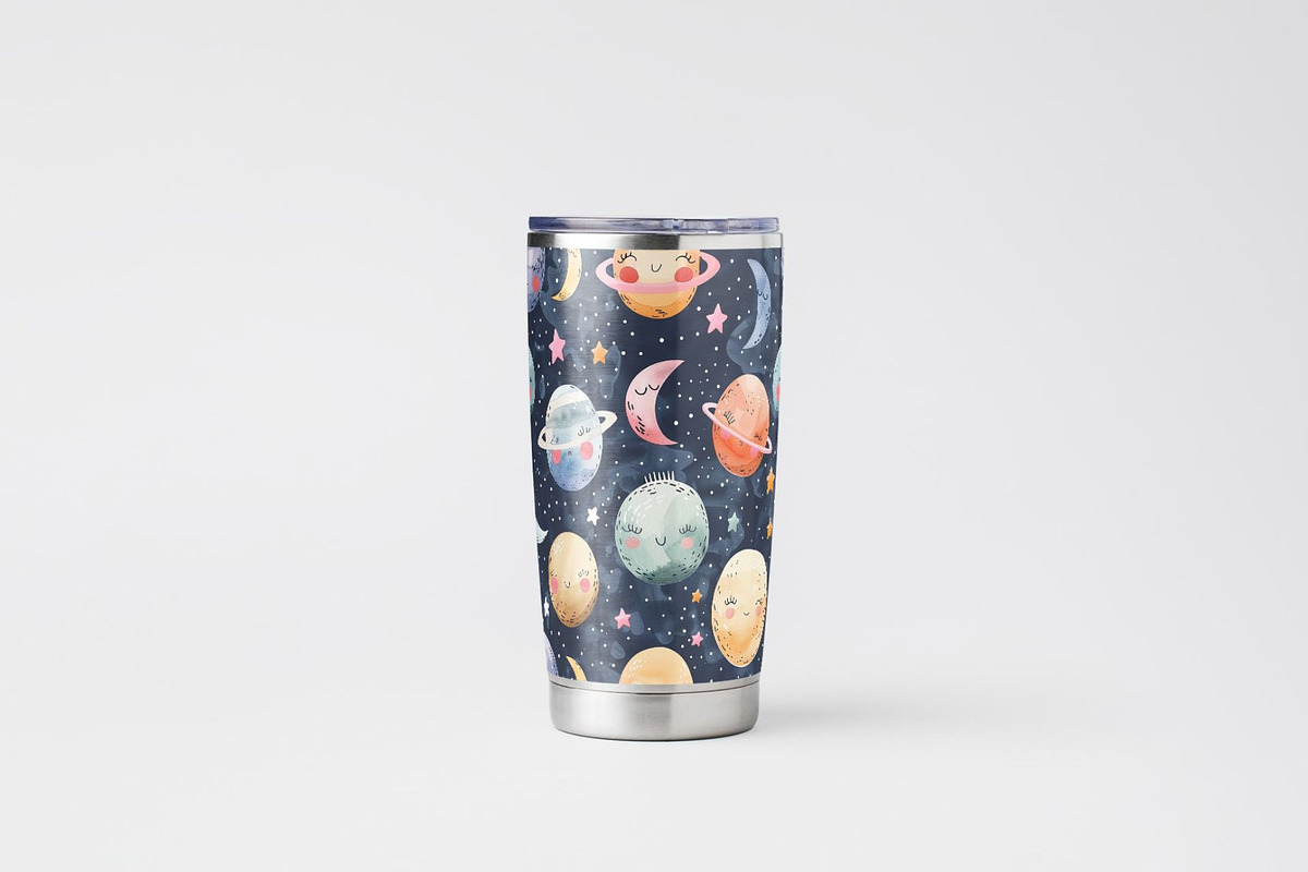 8 Baby Planets Seamless Patterns, a Pattern Graphic by Inknfolly (Photo 4 of 5)