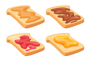 Peanut butter toast. Toast bread, a Food Illustration by Stock-Smart-Start