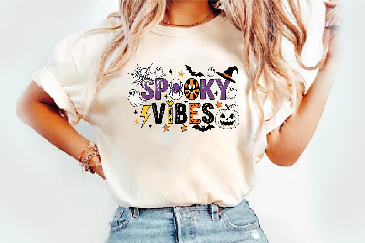 Spooky Vibes PNG, Halloween png, an Illustration by Watercolor design (Photo 2 of 3)