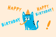 Happy Birthday Cat!, an Animal Illustration by Irene Loal (Thumbnail 2 of 2)