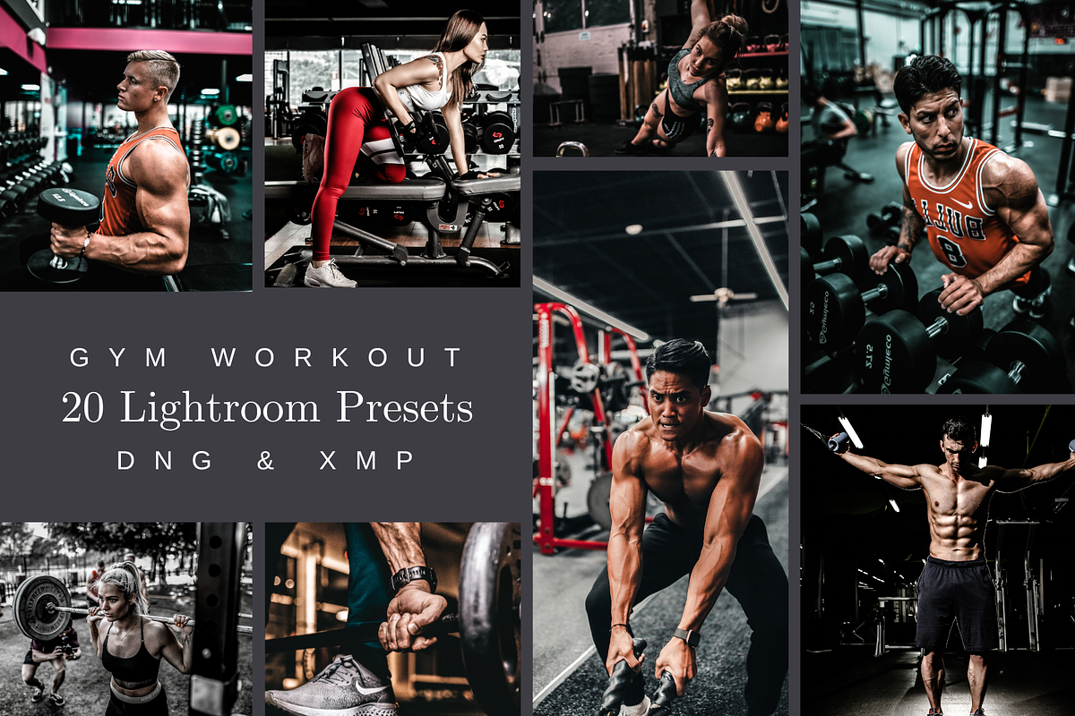 20 Gym & Fitness Lightroom Presets, a Preset Add-On by Oak Digital Studios (Photo 2 of 9)