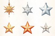 Christmas Star Ornament with Glitter, an Illustration by CrexoraLab (Thumbnail 2 of 5)