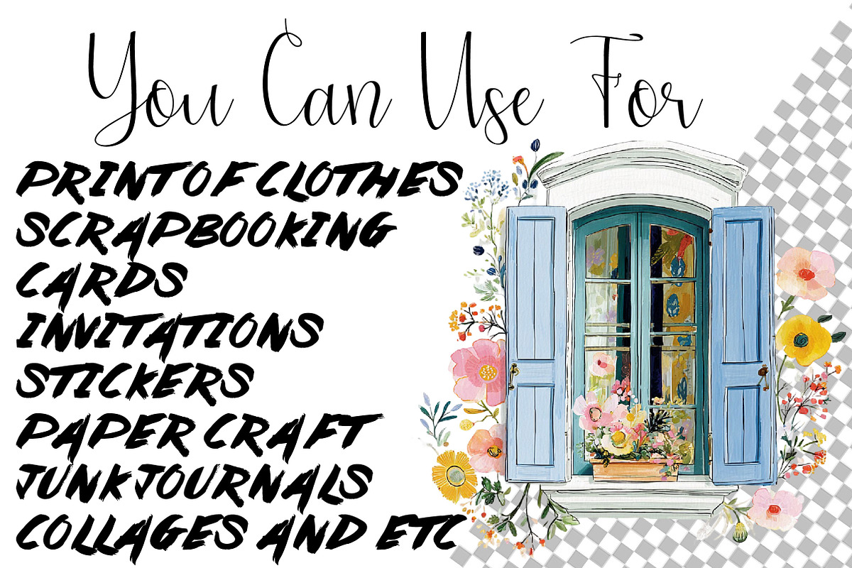 Mediterranean Window Door Clipart, an Object Illustration by DreamCafeArt (Photo 7 of 7)