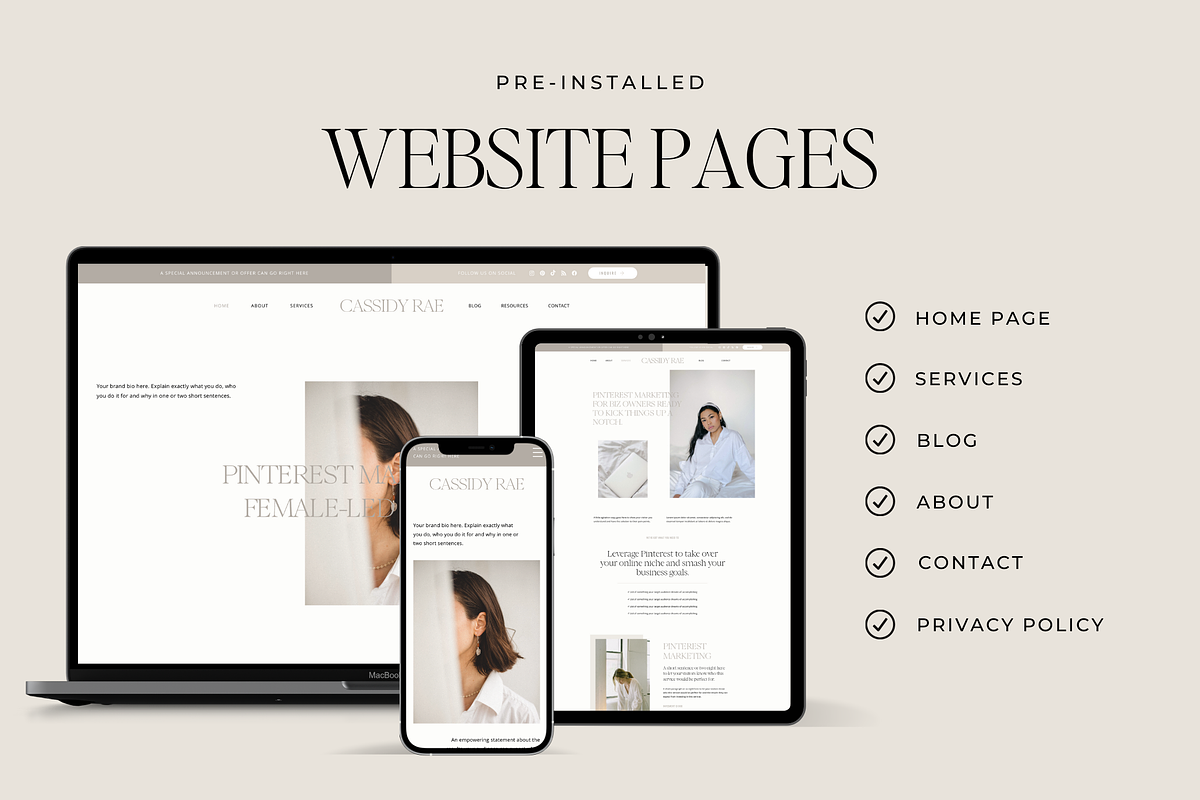 Minimalist Website for Services, a Wix Template by Ton Rêve Design Studio (Photo 2 of 7)