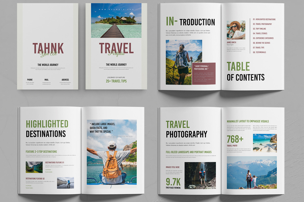 Editable Travel Portfolio Design, a Brochure Template by MightyDesign (Photo 2 of 6)
