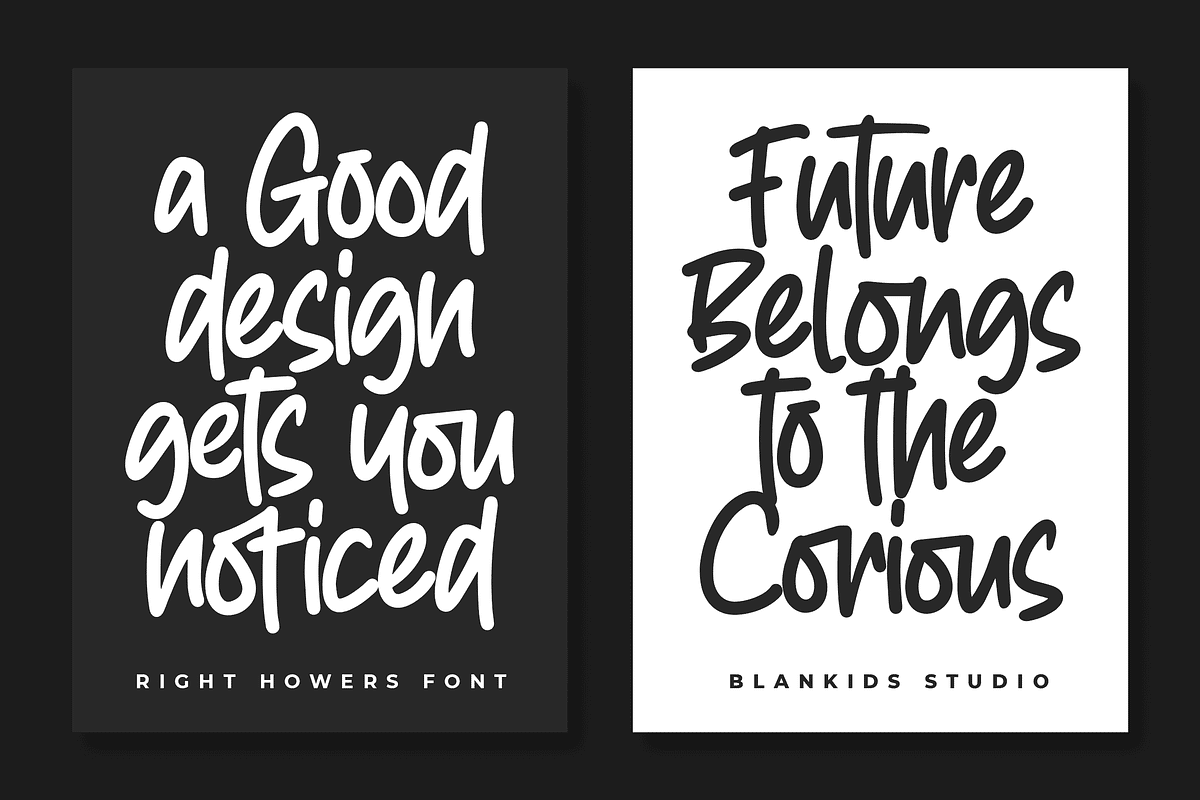 Right Howers a Handwritting Font, a Script Font by Blankids Studio (Photo 7 of 12)