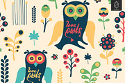 Pattern set with birds and animals, a Pattern Graphic by Yury Velikanov (Thumbnail 2 of 5)