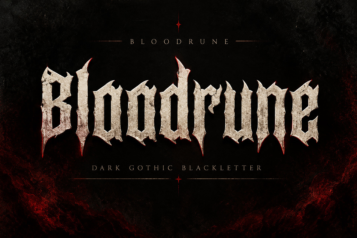 Bloodrune, a Blackletter Font by Wow Magic (Photo 1 of 5)