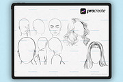Character Portrait stamp Brushes, a Brush Add-On by Procreate Market (Thumbnail 9 of 14)