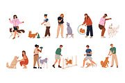 People training dogs set, a Person Illustration by PaperTrident (Thumbnail 1 of 6)
