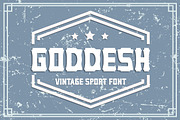 Goddesh Vintage Sport Font, a Sans Serif Font by Bayuktx (Thumbnail 1 of 7)