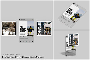 Instagram Post Showcase Mockup, a Merchandise Mockup by Unerispace