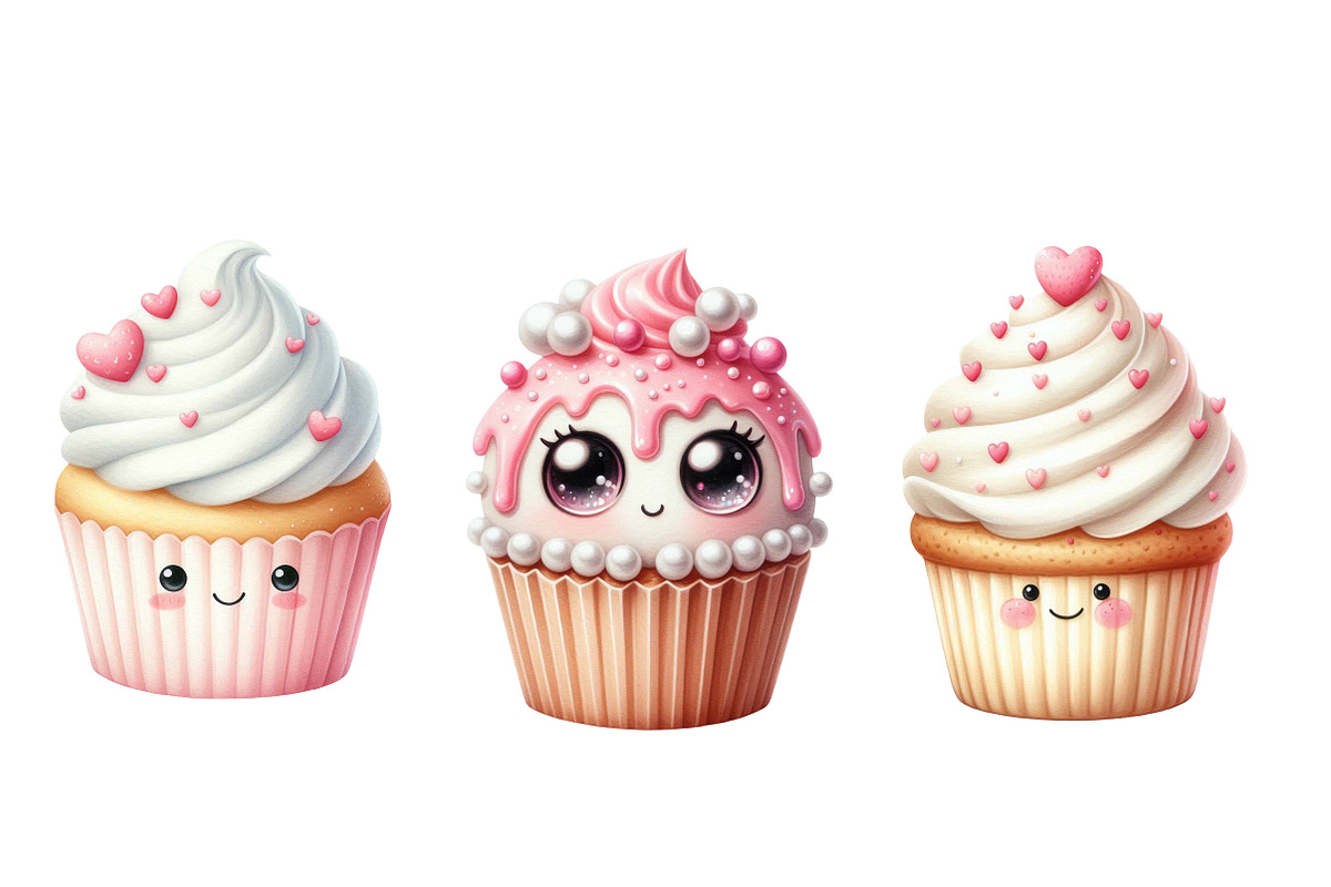 Valentine's Day Clipart, Cupcakes Pn, an Illustration by Designworld (Photo 4 of 4)