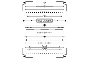 Set of Retro Decorative Page Divider, a Decorative Illustration by Booblgum