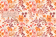 Fall floral seamless pattern, a Pattern Graphic by SirenaArt (Thumbnail 4 of 19)