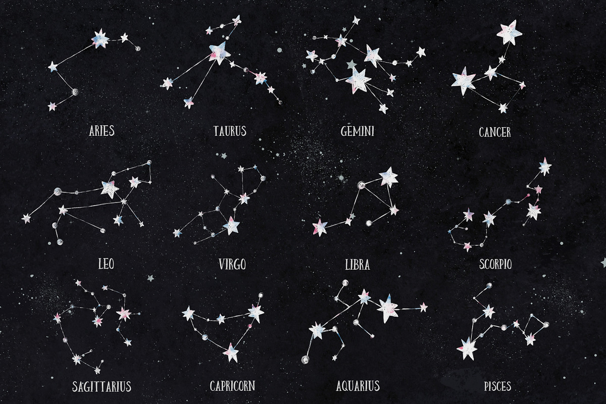 Magic Zodiac Constellations + Bonus, a Decorative Illustration by anvinoart (Photo 3 of 10)