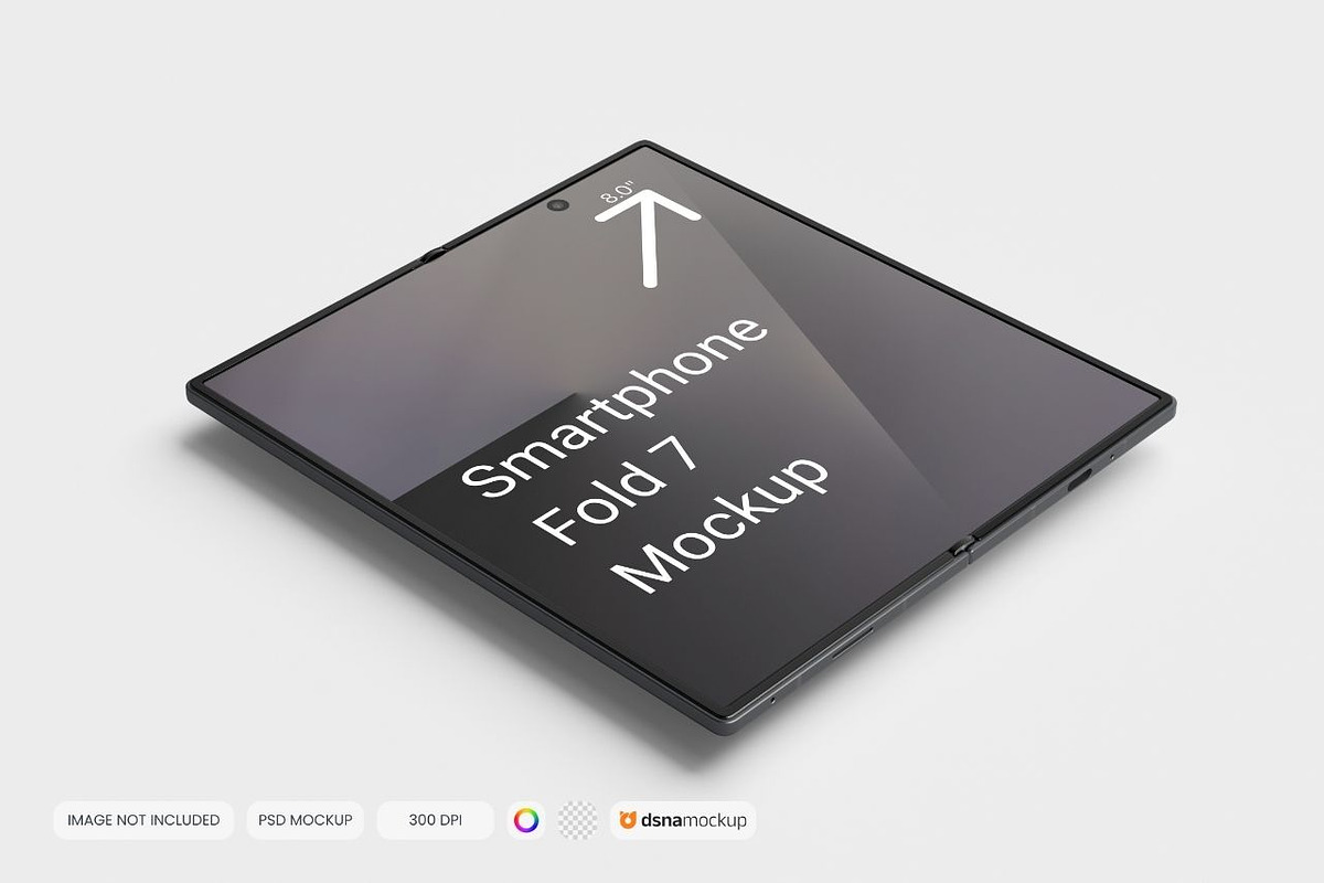 Smartphone Galaxy Z Fold 7 Mockup, an Android Mockup by DSNA Mockup (Photo 5 of 9)