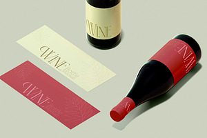 Wine Bottle and Label Mockup Set, a Product Mockup by McLittle Stock