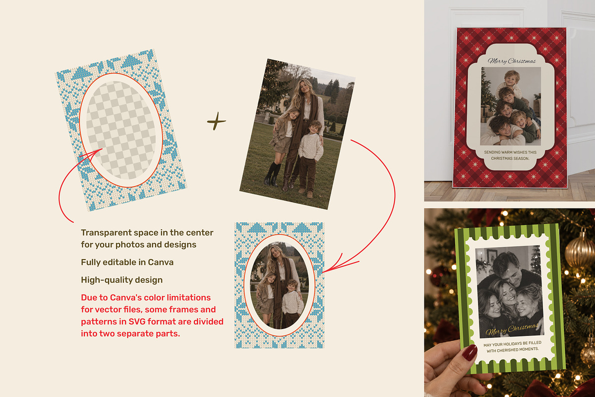 Cozy Christmas Patterns & Frames, a Pattern Graphic by AnnArt (Photo 6 of 9)