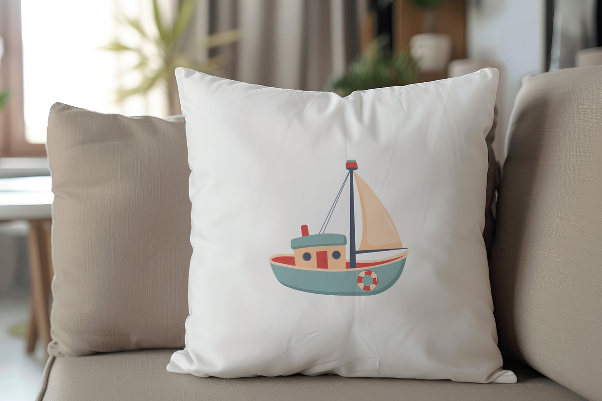 Cute ships set, a Transportation Illustration by JulyGart (Photo 5 of 5)