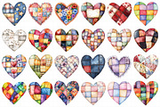 Patchwork Heart Valentine's Day Clip, an Illustration by Daily.Designs (Thumbnail 5 of 5)