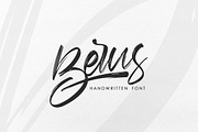 Berus. Handwritten brush Font, a Script Font by DenBrush Studio (Thumbnail 1 of 4)