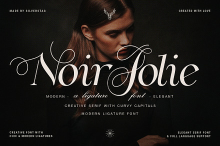 Noir Jolie - Modern Ligature Serif, a Serif Font by SilverStag Type Foundry