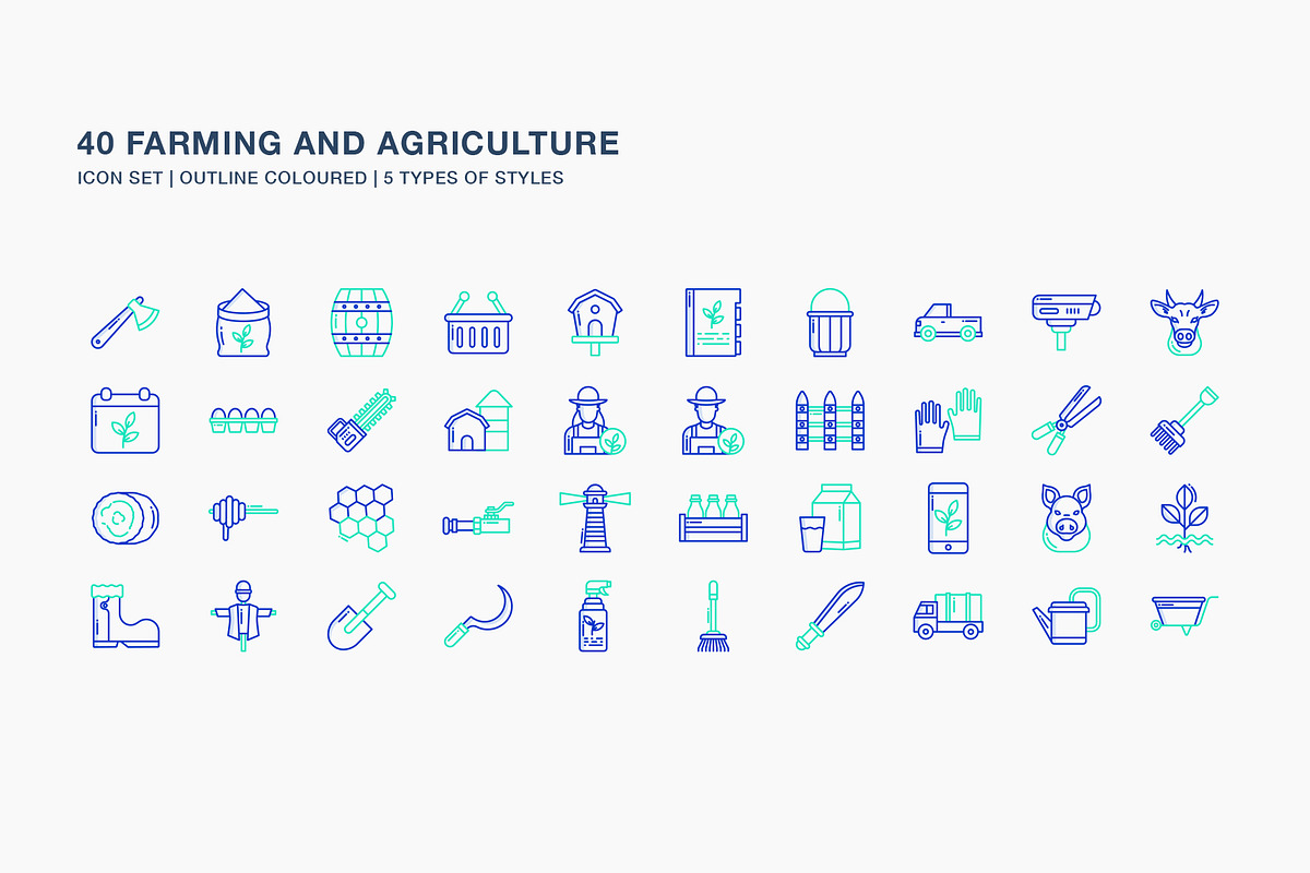 Farming and agriculture icon set, an Icon by Icongeek26 (Photo 6 of 6)