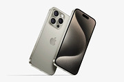 iPhone 15 Pro Mockups, an iPhone Mockup by ls.graphics (Thumbnail 7 of 9)