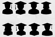 Graduates Silhouette SVG, an Education Illustration by newminddesign (Thumbnail 1 of 3)