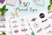 50 Premade Feminine Logos, a Branding & Logo Template by Birka Studio (Thumbnail 1 of 8)