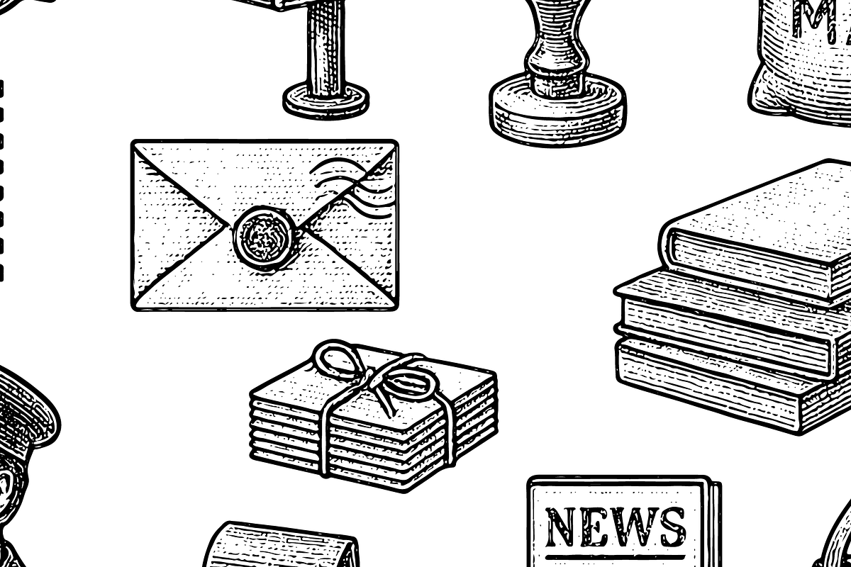 Vintage Postal Service Icons Set, an Object Graphic by RT Studio (Photo 4 of 4)