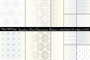 Seamless Silver Geometric Patterns, a Pattern Graphic by Melissa Held Designs (Thumbnail 1 of 8)